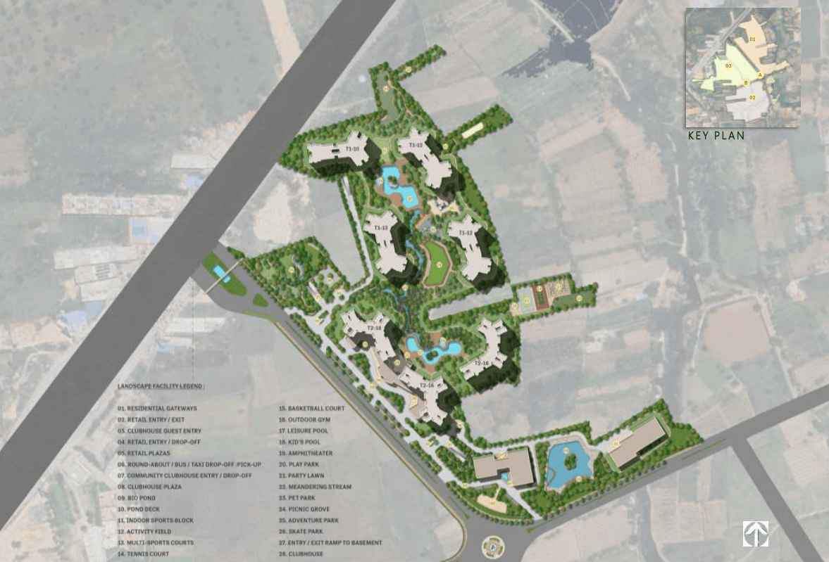 Ashiana Kanakapura Road - Master plan showing the layout of the apartments and amenities